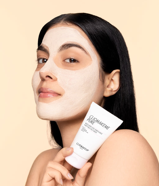 cliomakeup-cliomakeme-pure-maschera-viso-purificante-calmante-levigante-micro-esfoliante-pori-dilatati-pelle-mista-grassa-argila-lavanda-acido-gluconico