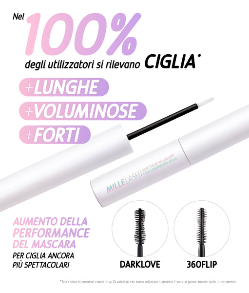 cliomakeup millelash siero ciglia allungante rinforzante volumizzante