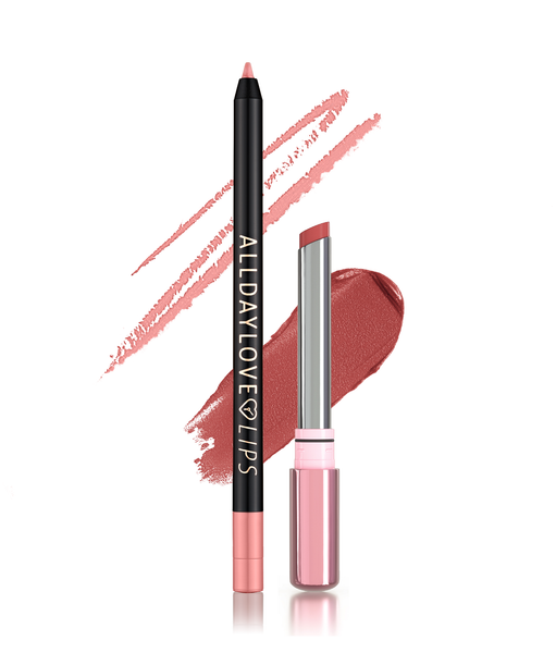 Combo labbra 1: matita labbra Pretty in Pink + rossetto cremoso Rosa Nude