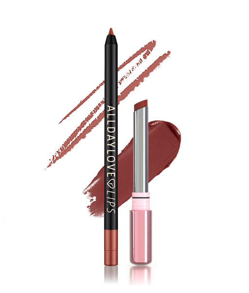 Combo labbra 7: matita labbra Nude O’Clock + rossetto cremoso Marrone Rosato