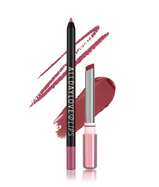 Combo labbra 12: matita labbra Mauve It + rossetto cremoso Rosa Scuro