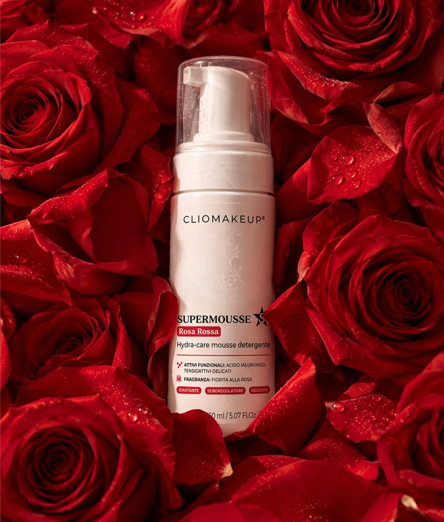 foto ambientata supermousse rosa rossa